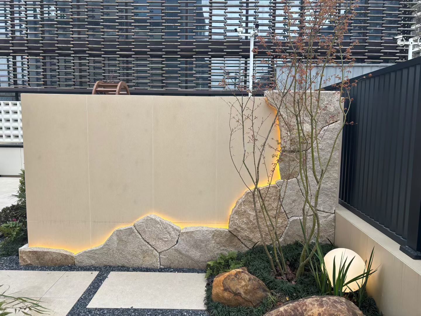 重庆渝北中央润园花园设计施工实景案例