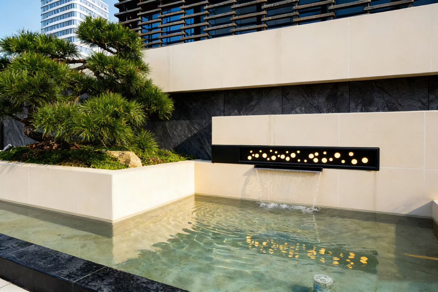 重庆渝北中央润园花园设计施工实景案例