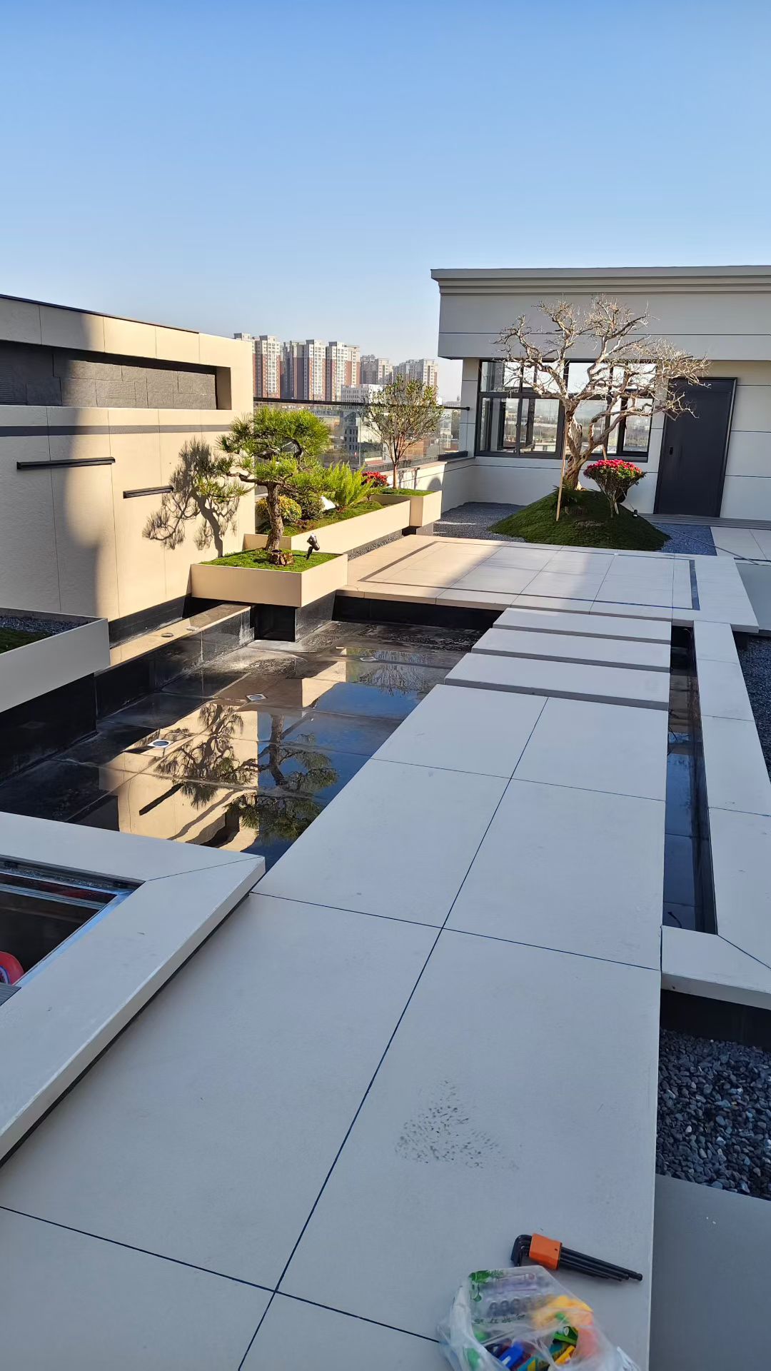 重庆沙坪坝120m²楼顶花园设计施工实景案例